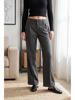 Spacegirlz Women's Dark Gray Wide Leg Dress Pants Size 5